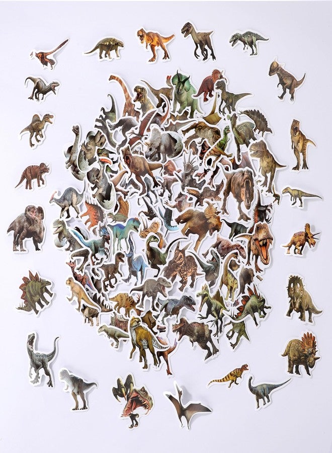 AIPULIDUO 100Pcs of Waterproof Vinyl Dinosaur Stickers Featuring Jurassic-Themed Designs, Ideal for Children, Teens, and Enthusiasts. Suitable for Use On Water Bottles, Laptops, Skateboards A - Image 1